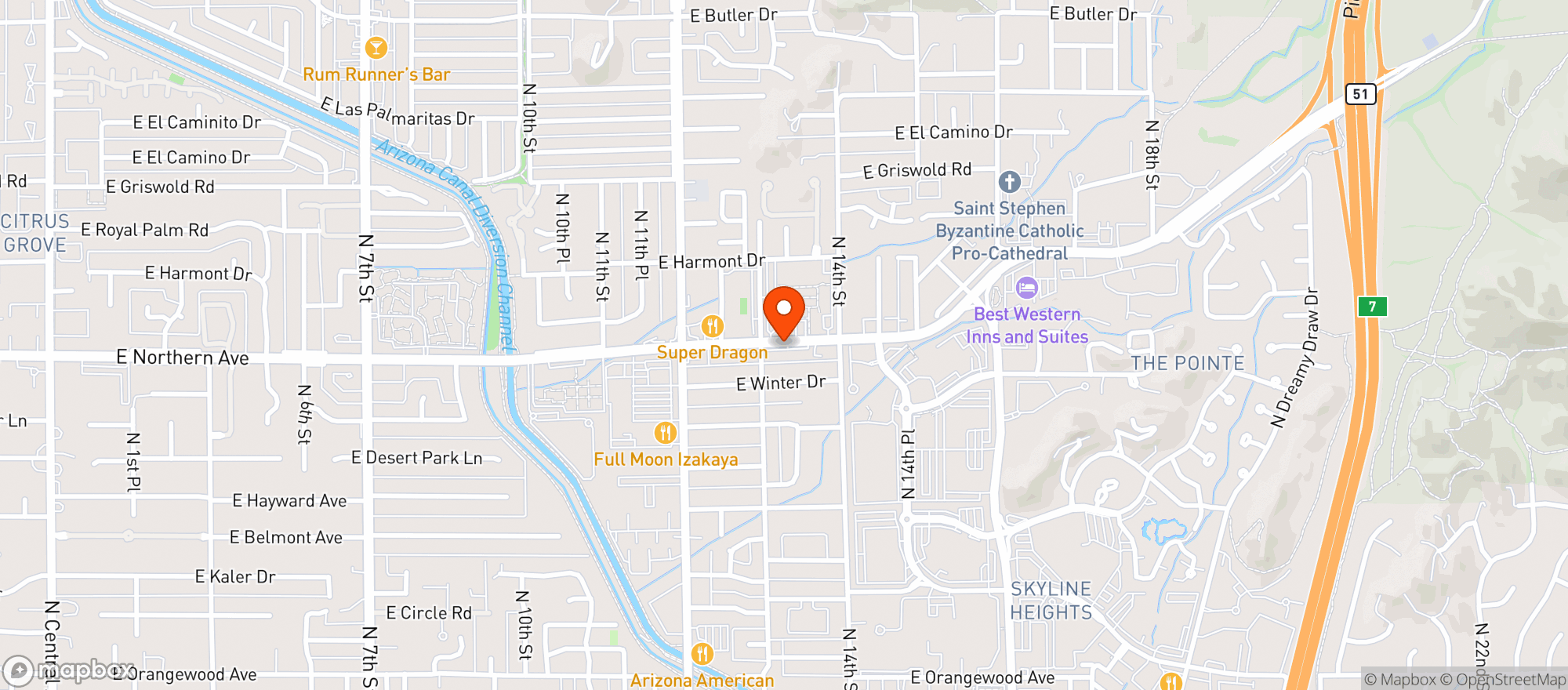 Map showing Milly Moon Kombucha
