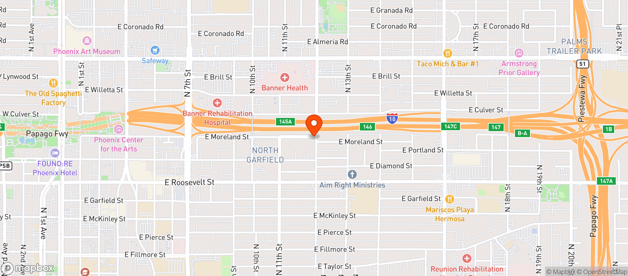 Map showing Foodway Market