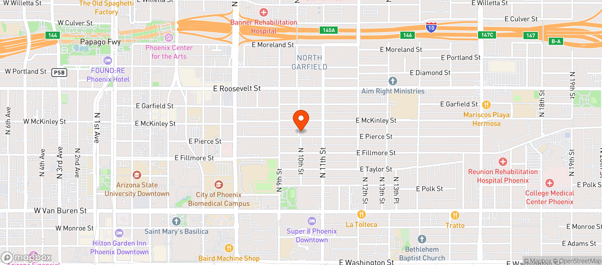 Map showing Buena Vida Bodega