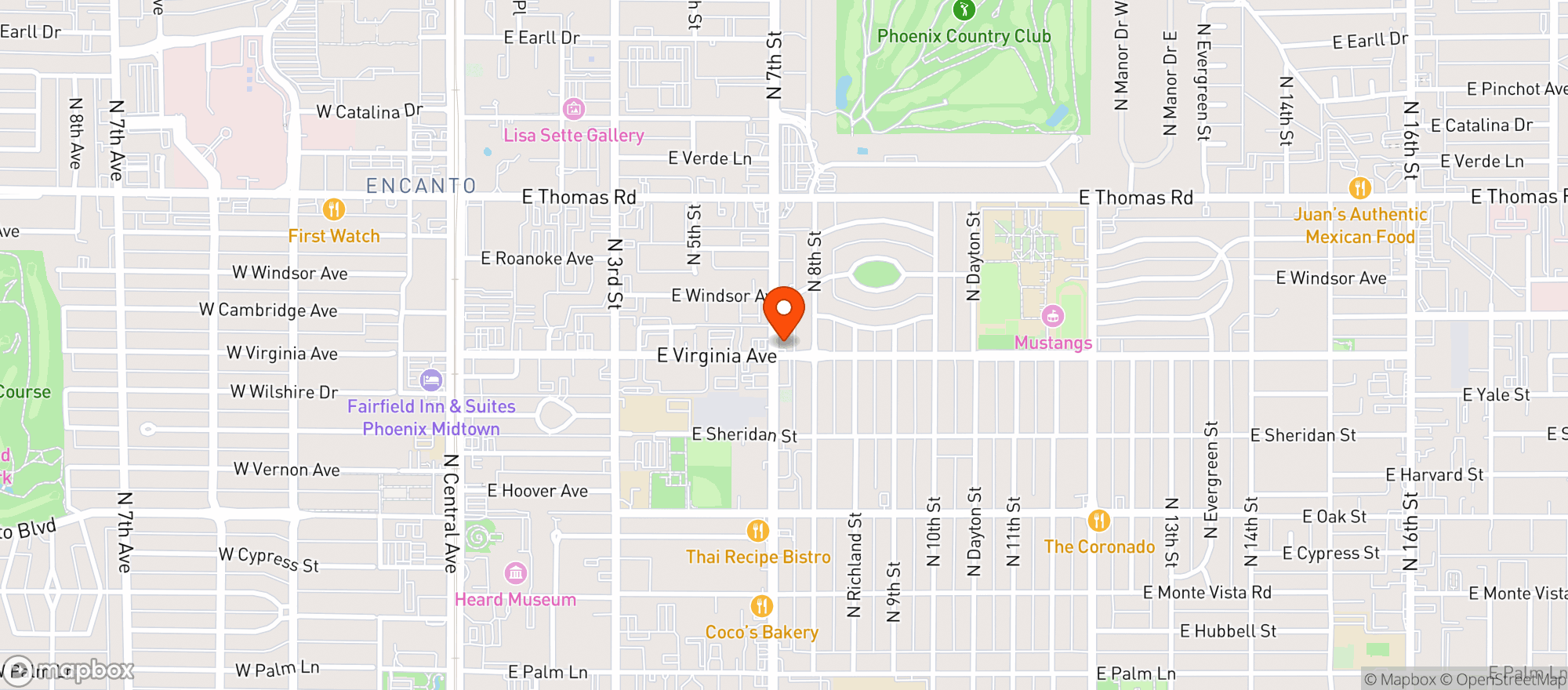 Map showing Virginia Market