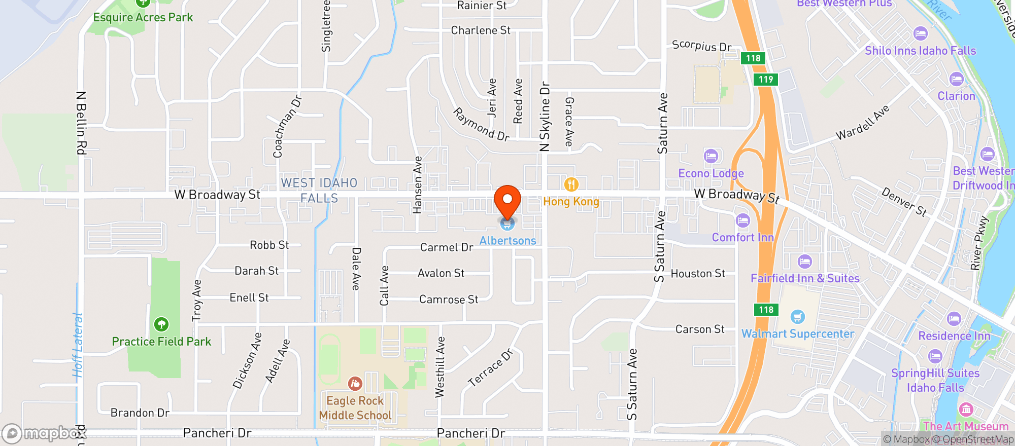 Map showing Albertsons #145