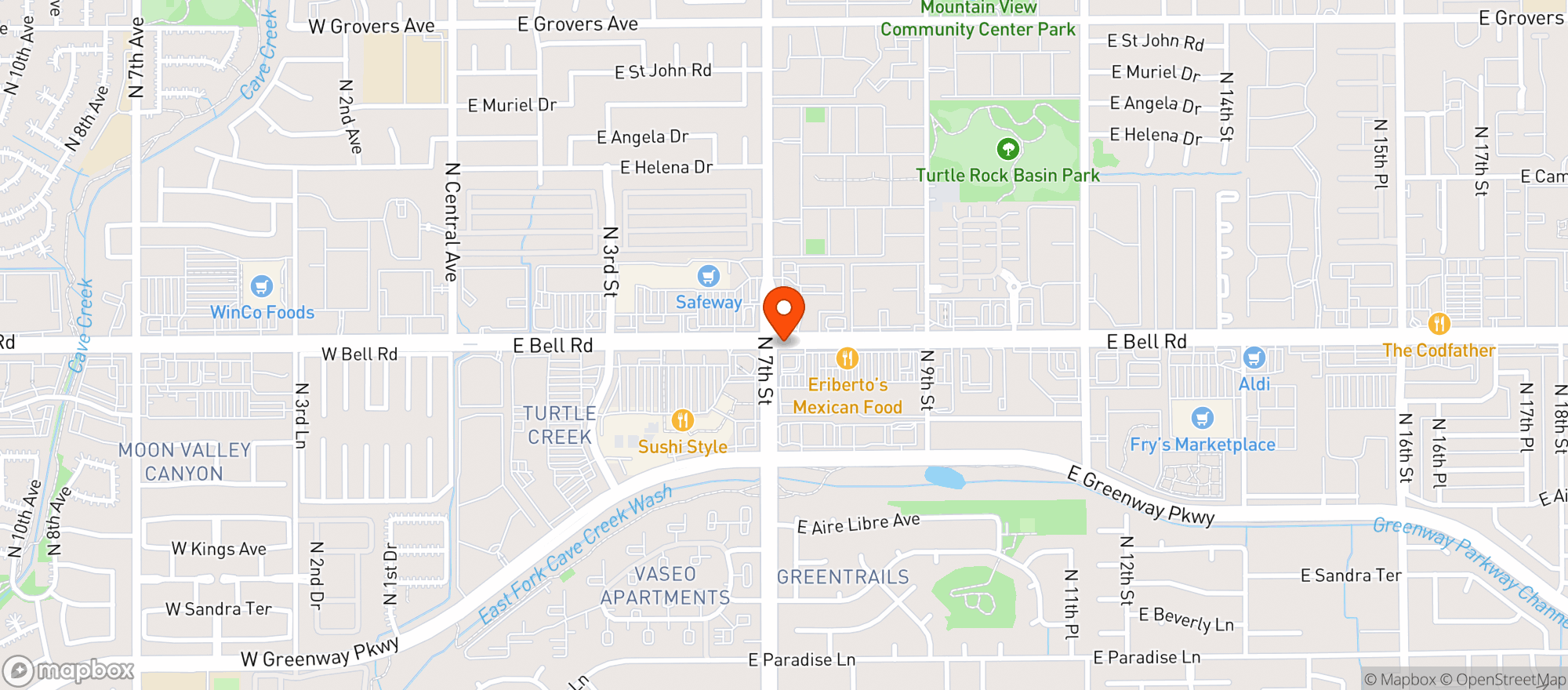 Map showing Gnc