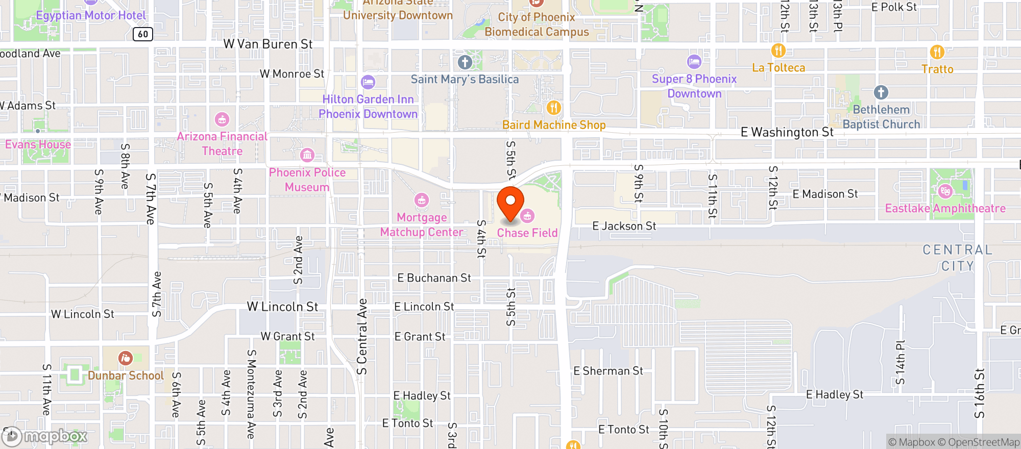 Map showing Cold Beer & Cheeseburgers