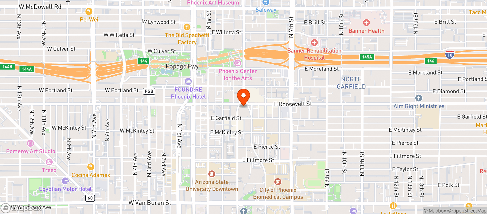 Map showing Jobot Coffee, Breakfast And Pizzeria