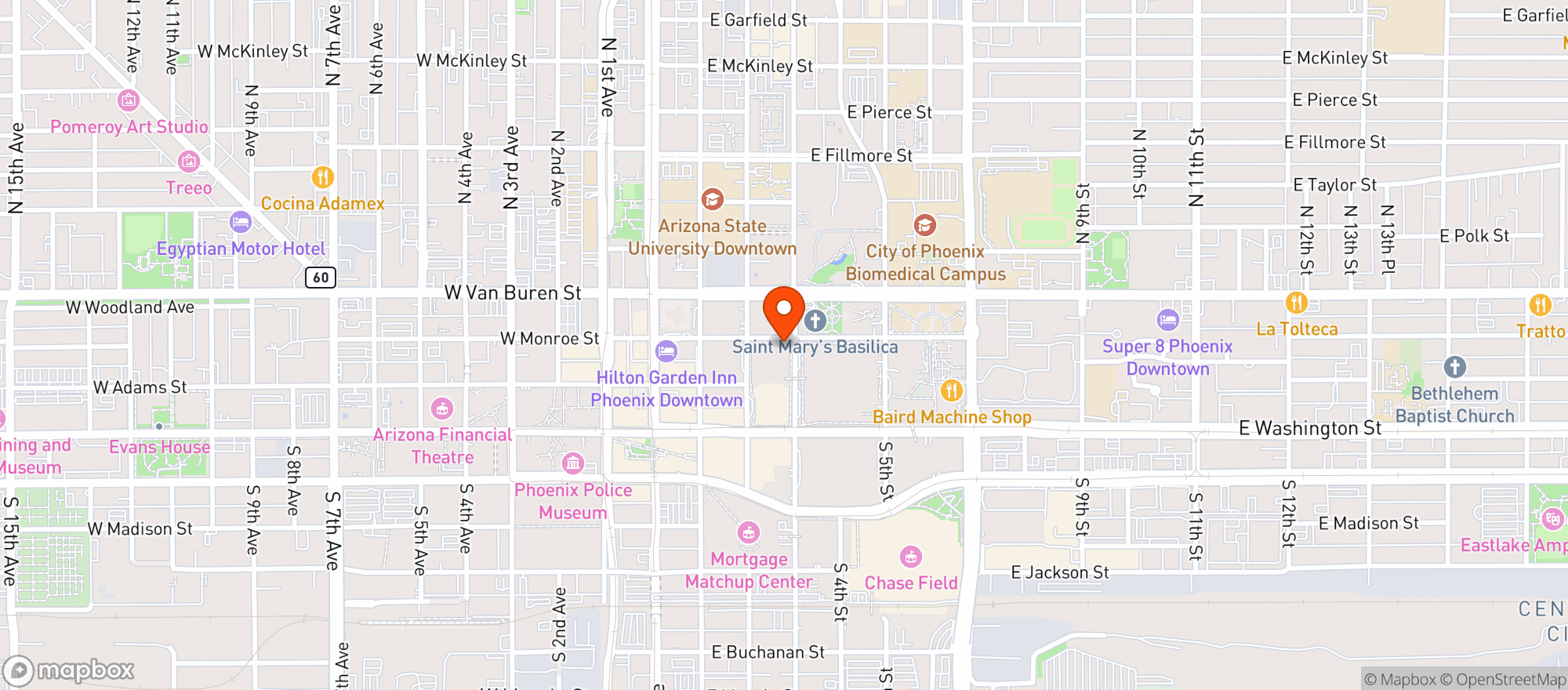 Map showing Huss Brewing Company #0