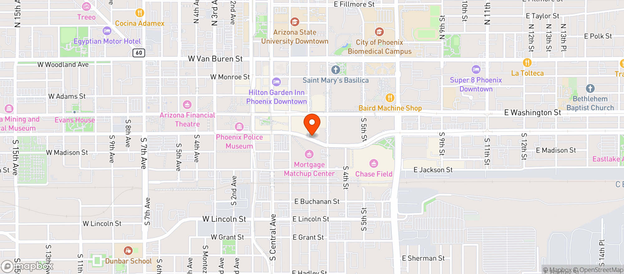 Map showing Toms Watch Bar