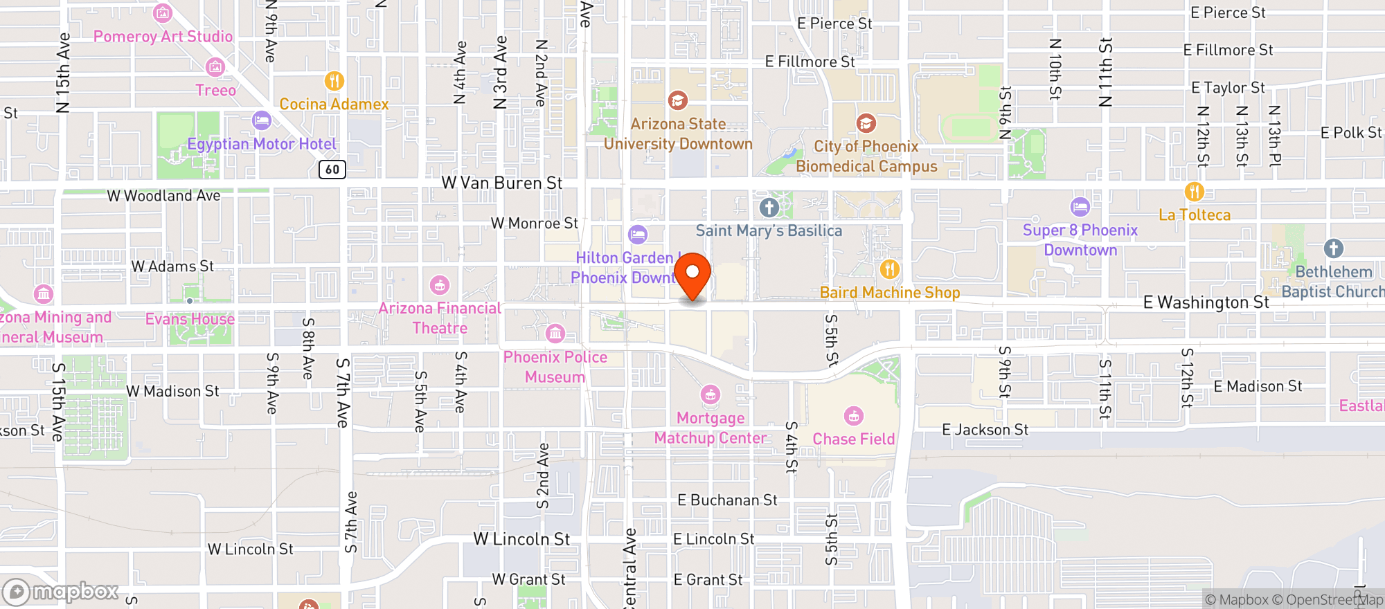 Map showing Pa La Downtown