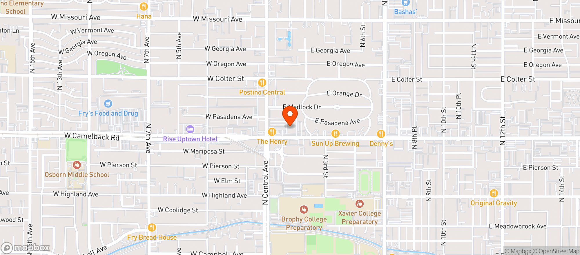Map showing Ajs Fine Foods - 064 - Phoenix
