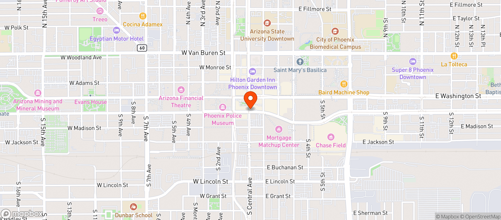 Map showing Obon Sushi Bar Ramen