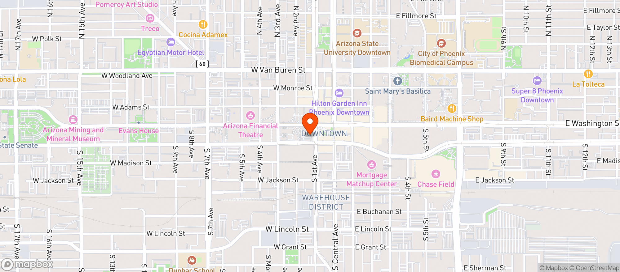 Map showing Copper Blues