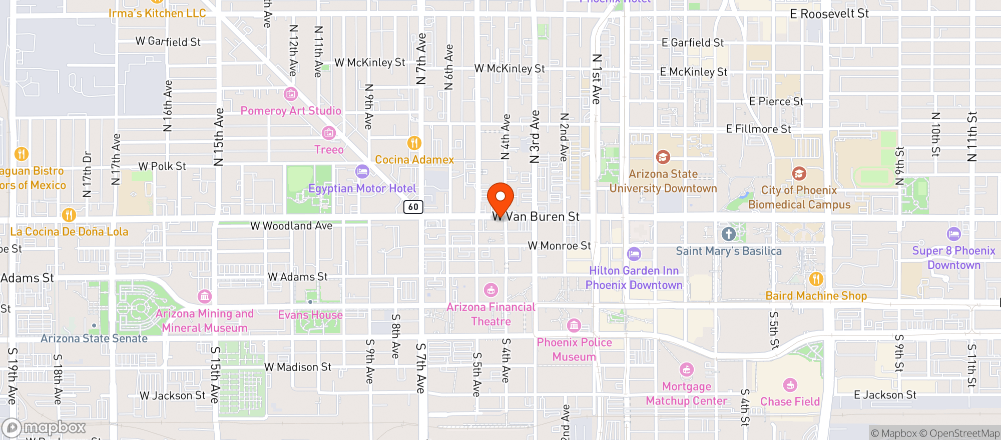 Map showing Van Buren
