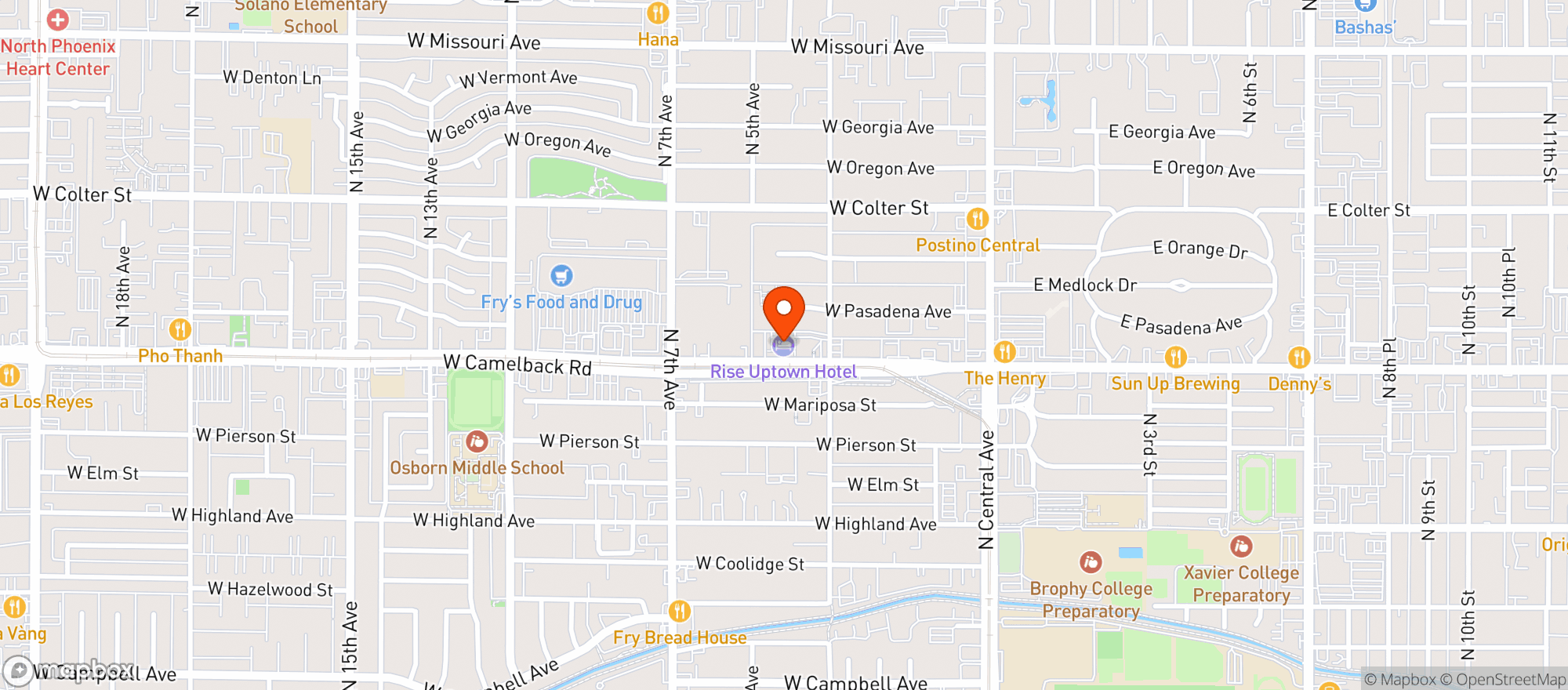Map showing Rise Uptown #51