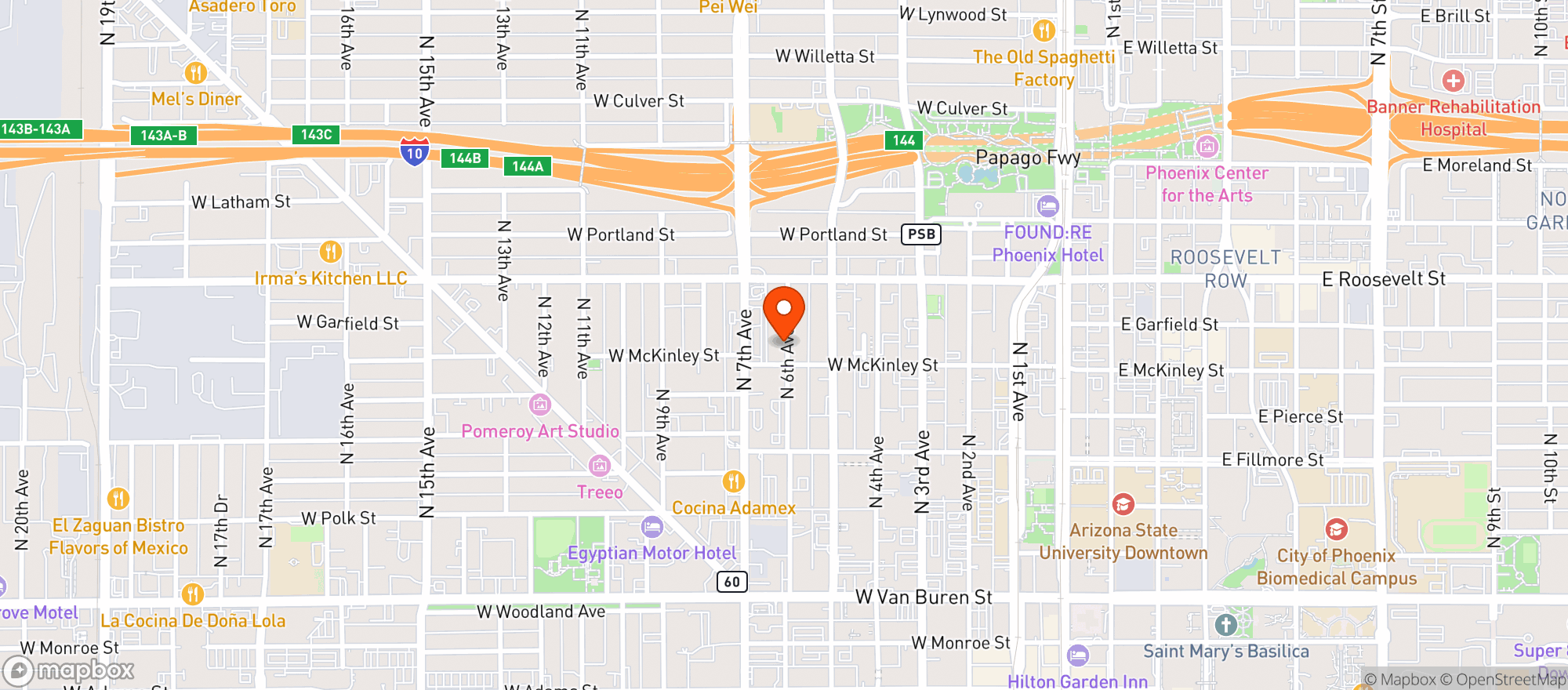 Map showing Matilda's