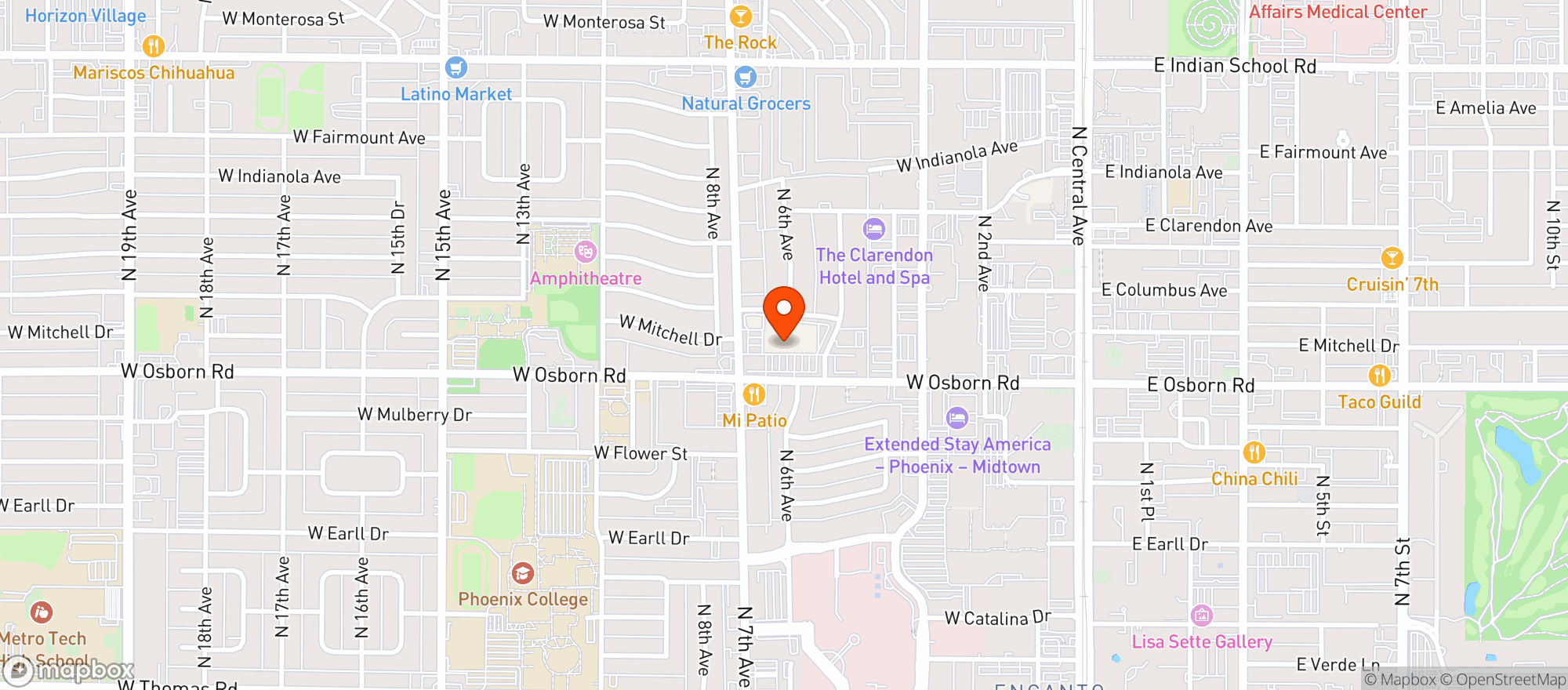 Map showing Safeway