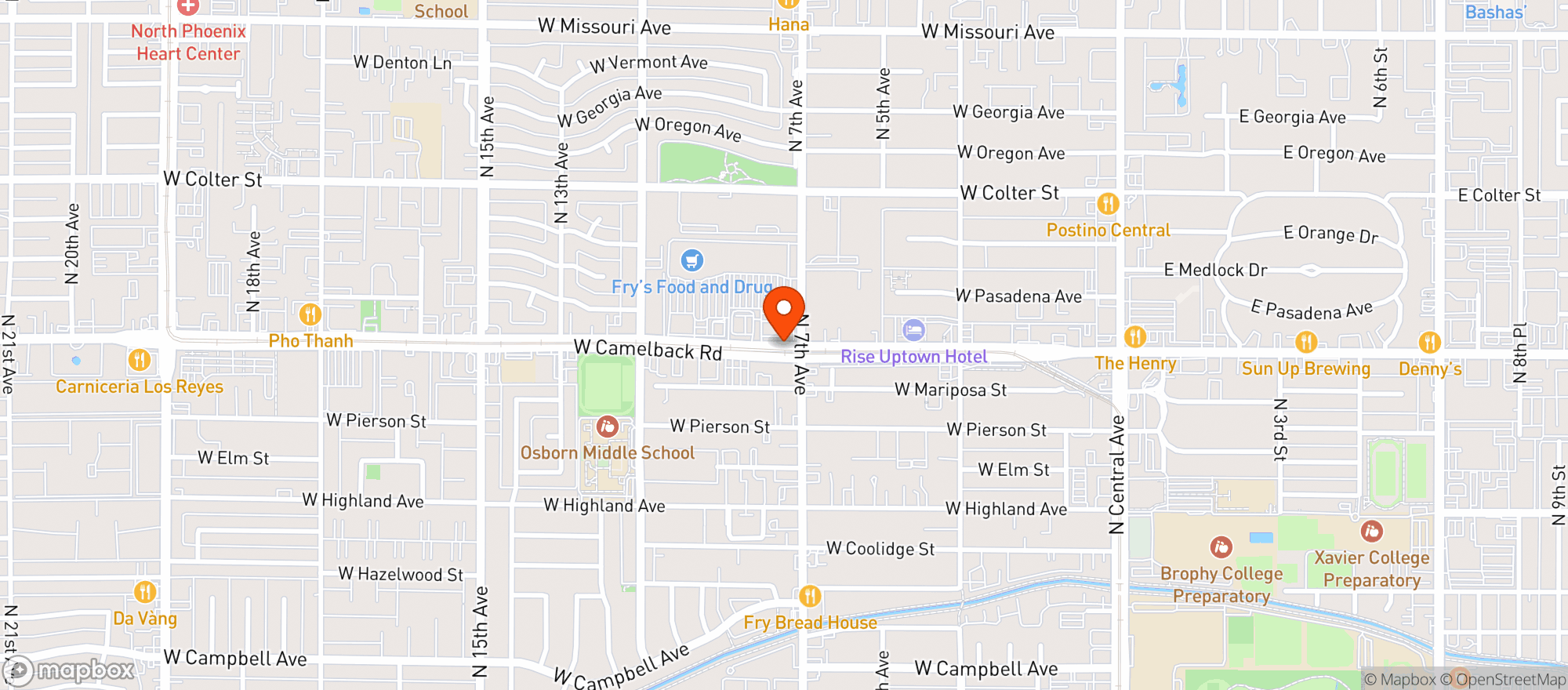 Map showing Frys Of Arizona (660) - 00128 - Phoenix