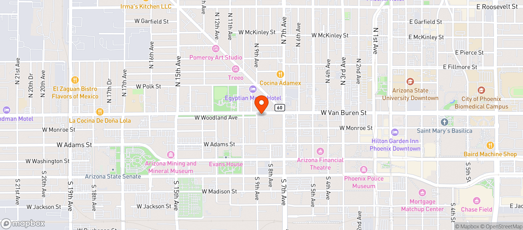 Map showing Club Contact