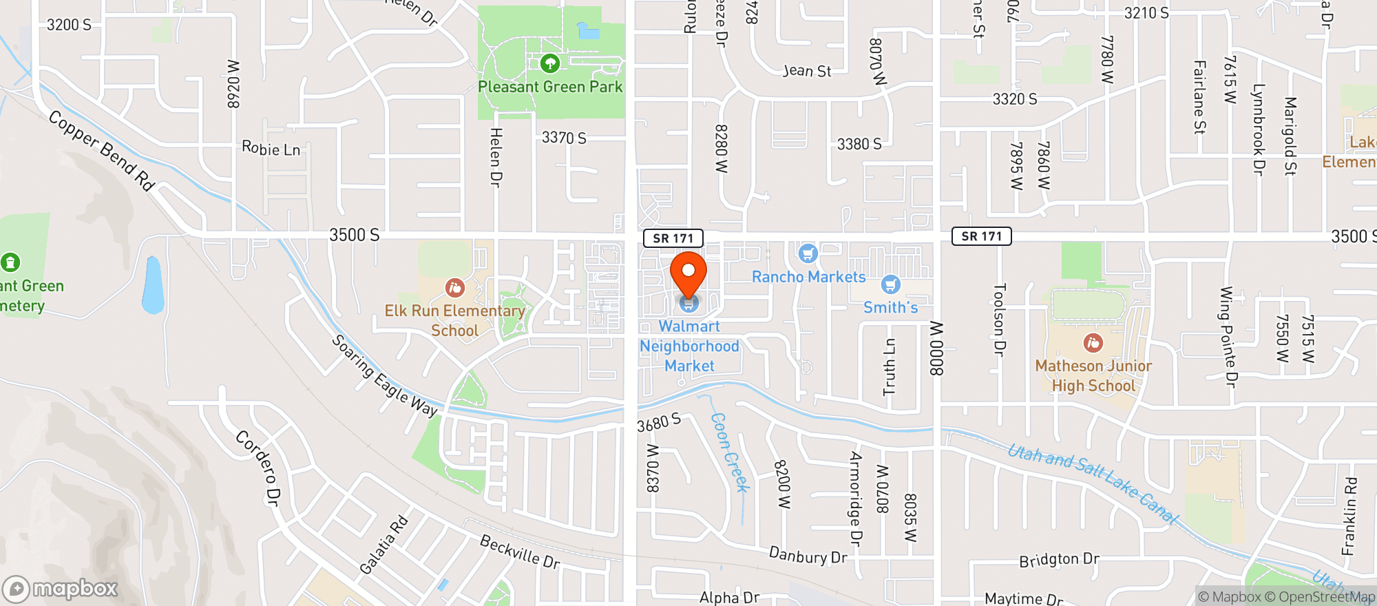 Map showing Walmart Neighborhood Ma #4706