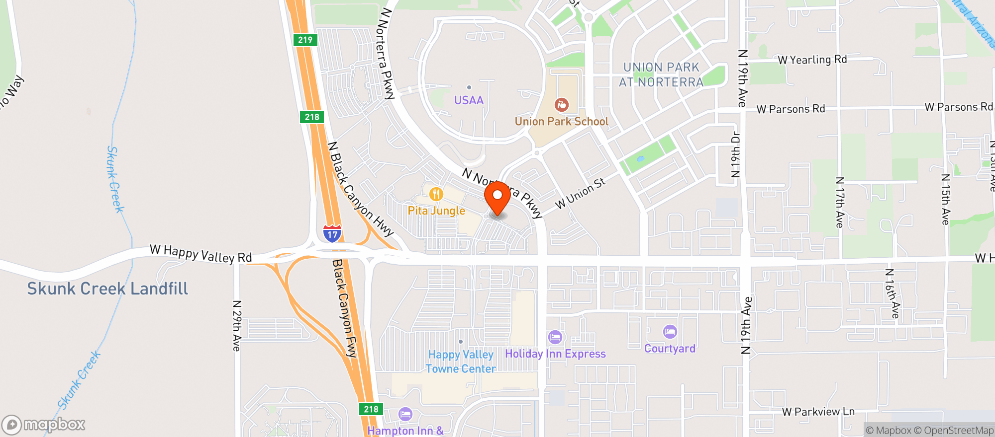 Map showing Happy Valley