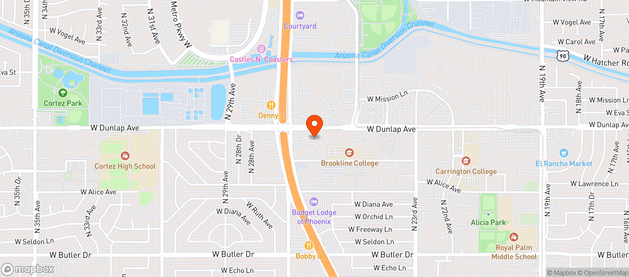 Map showing Marigold Dispensary