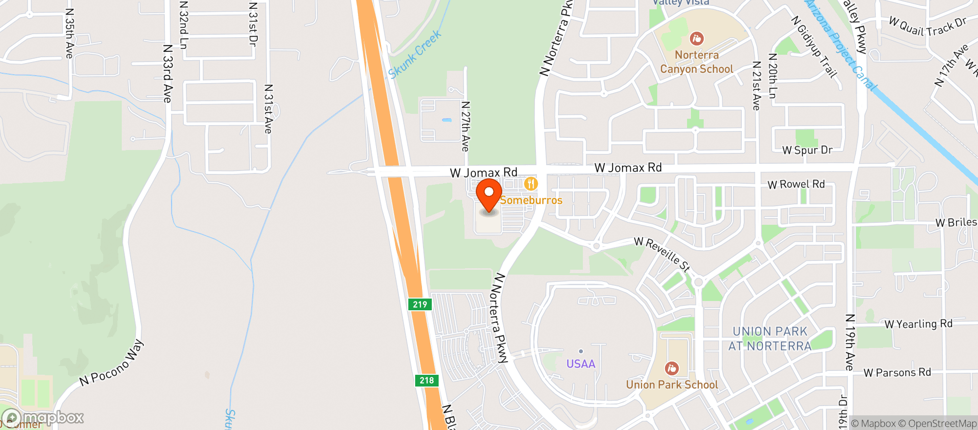 Map showing Frys Of Arizona (660) - 00096 - Phoenix