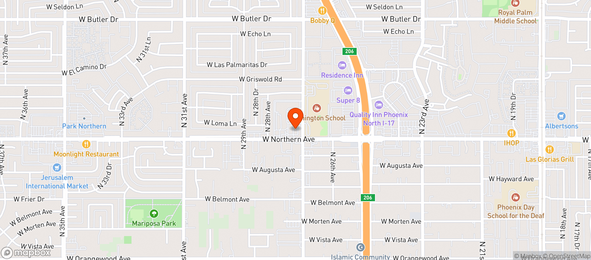 Map showing Quiktrip #412