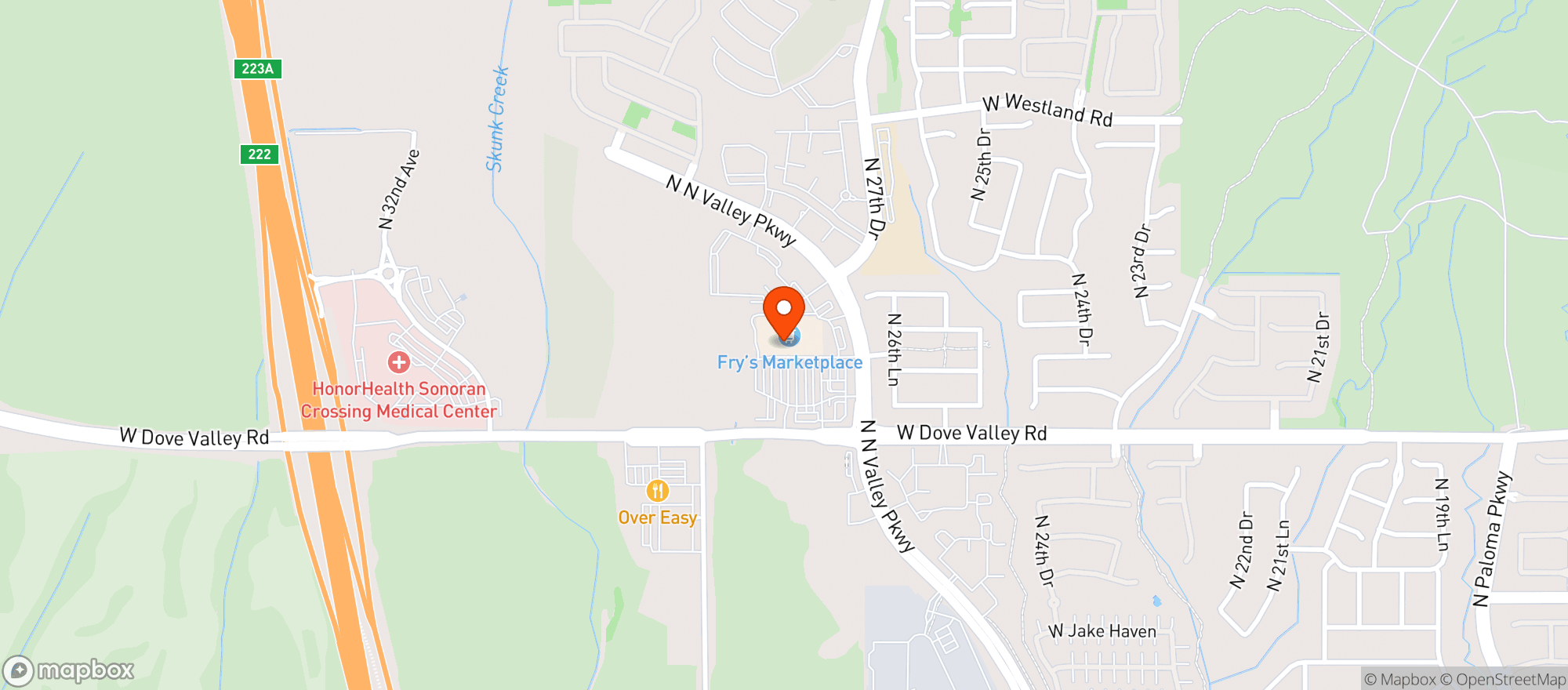 Map showing FRYS MARKETPLACE