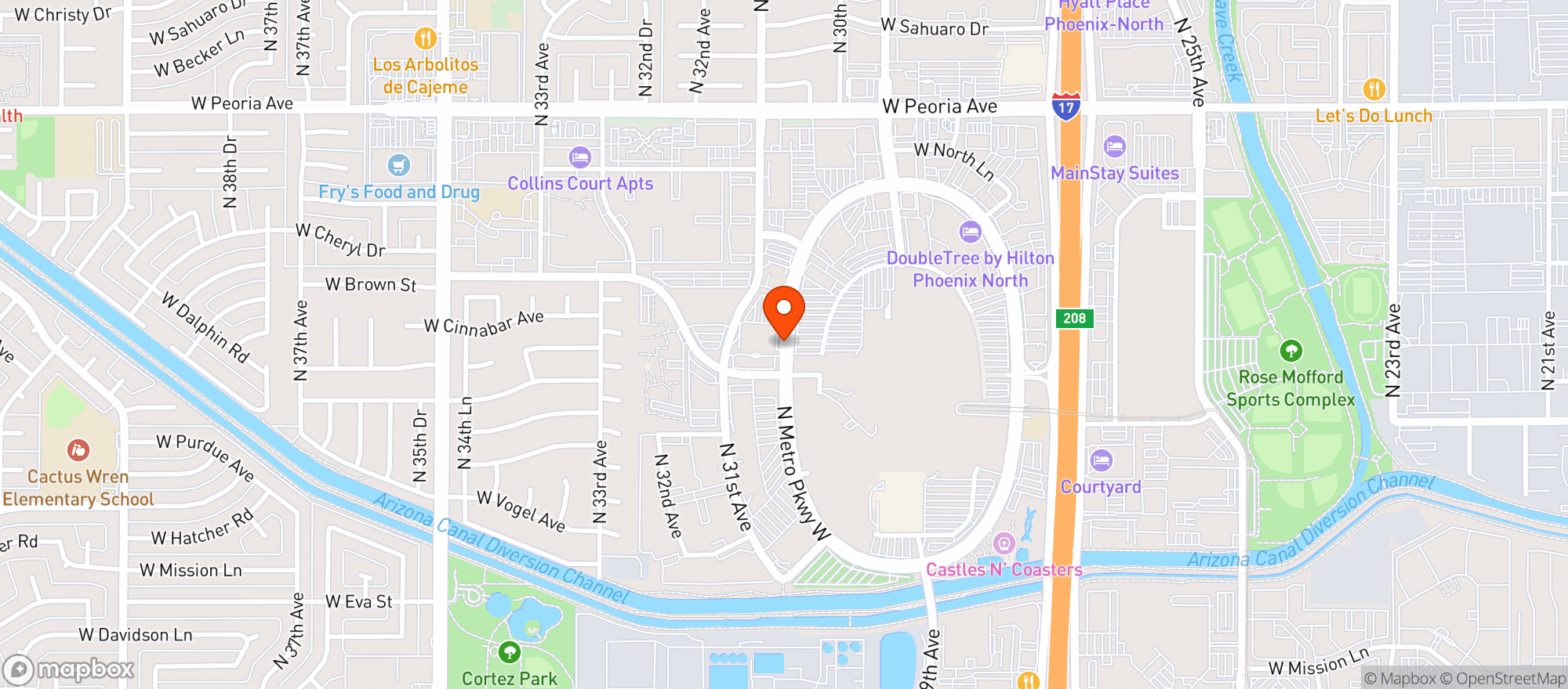 Map showing Jars Cannabis - Metro 