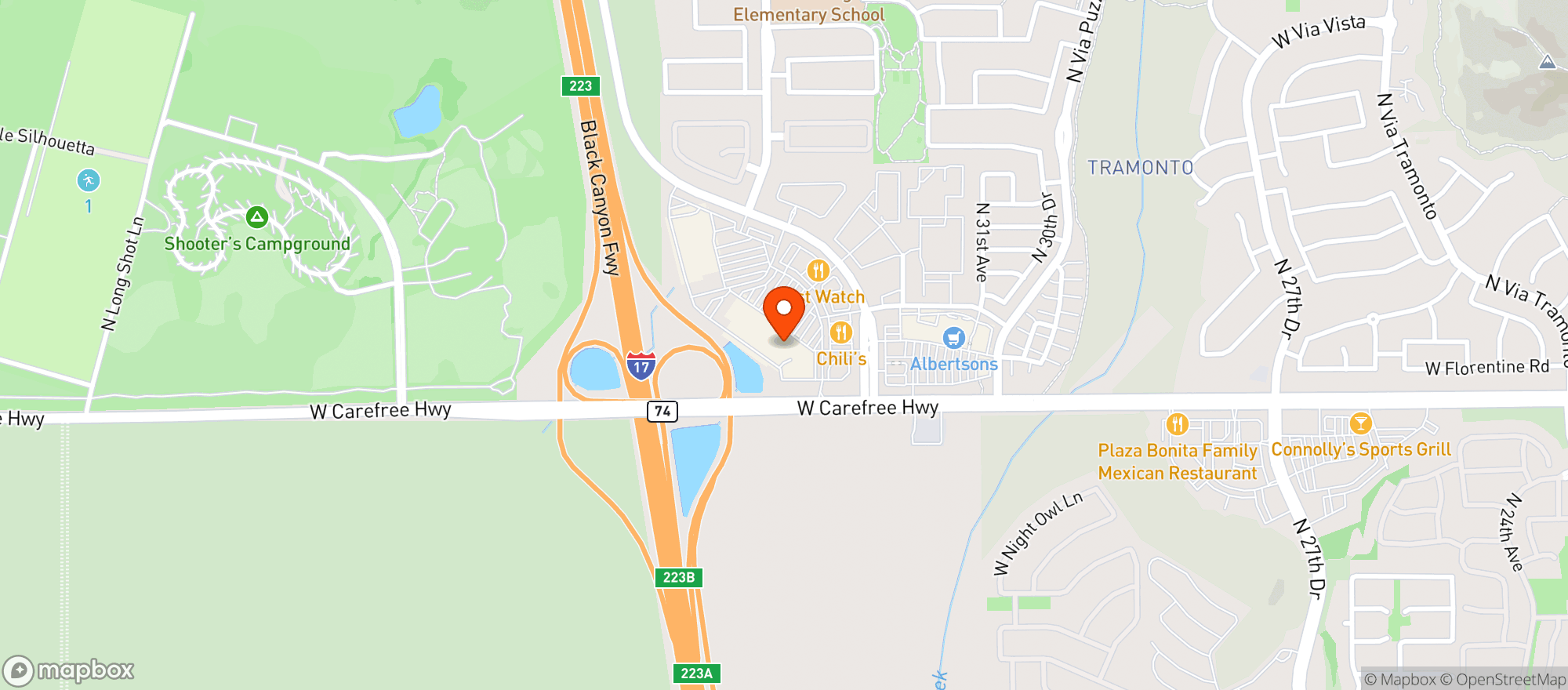 Map showing SPROUTS - PHOENIX