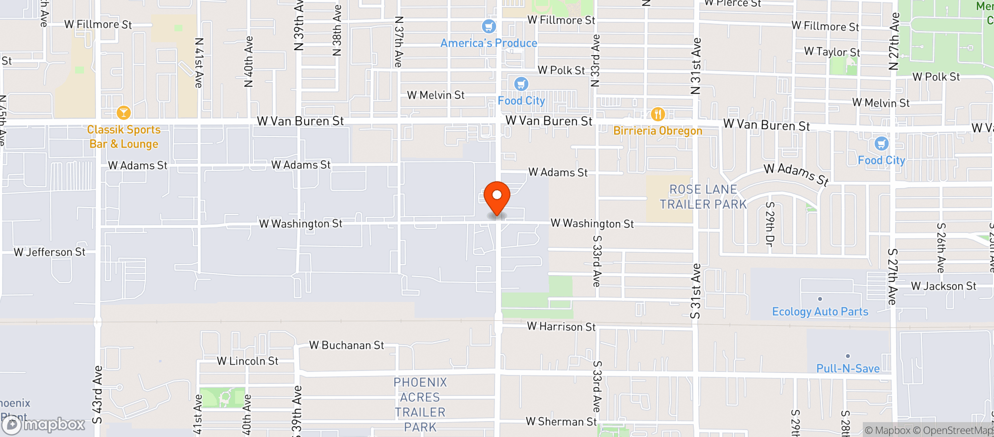 Map showing Nirvana Center 