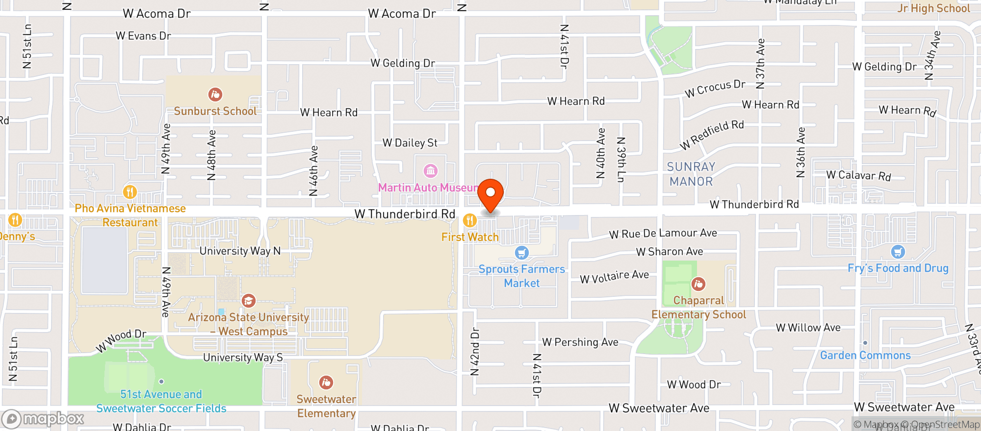 Map showing Sprouts Farmers Market