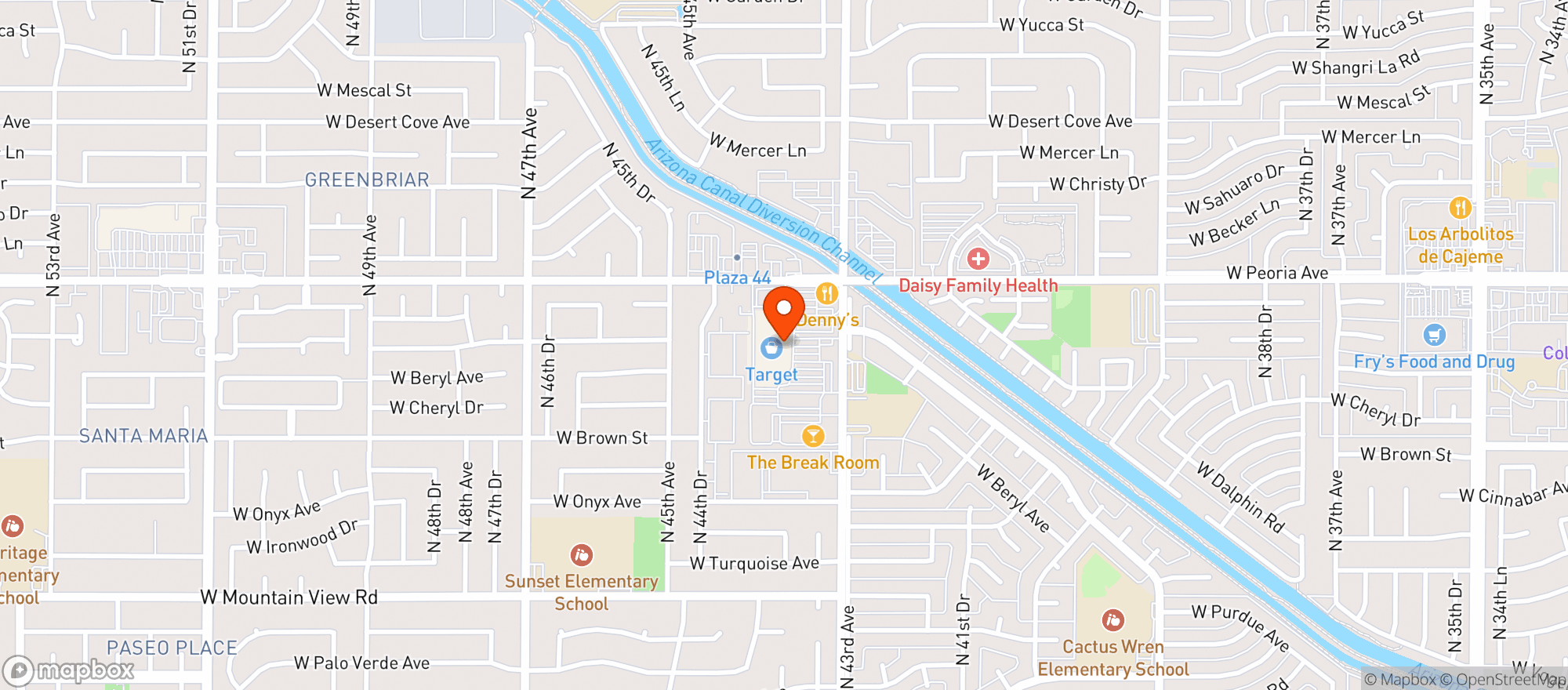 Map showing Target
