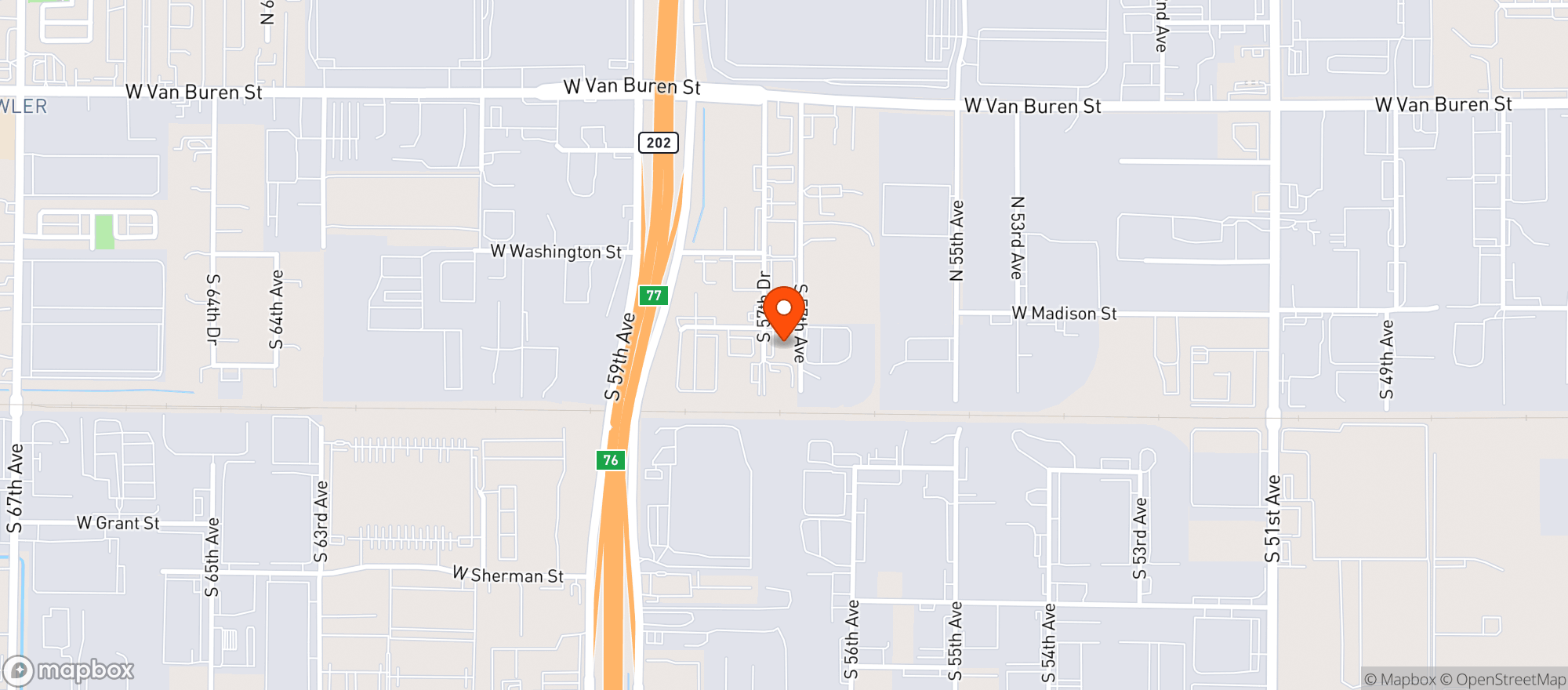 Map showing The Superior Dispensary 