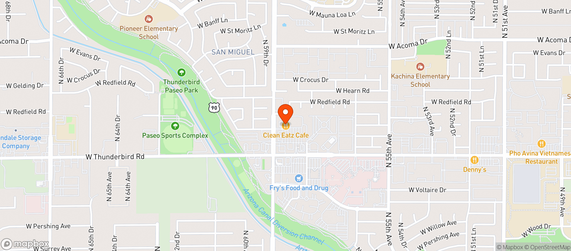 Map showing Gnc