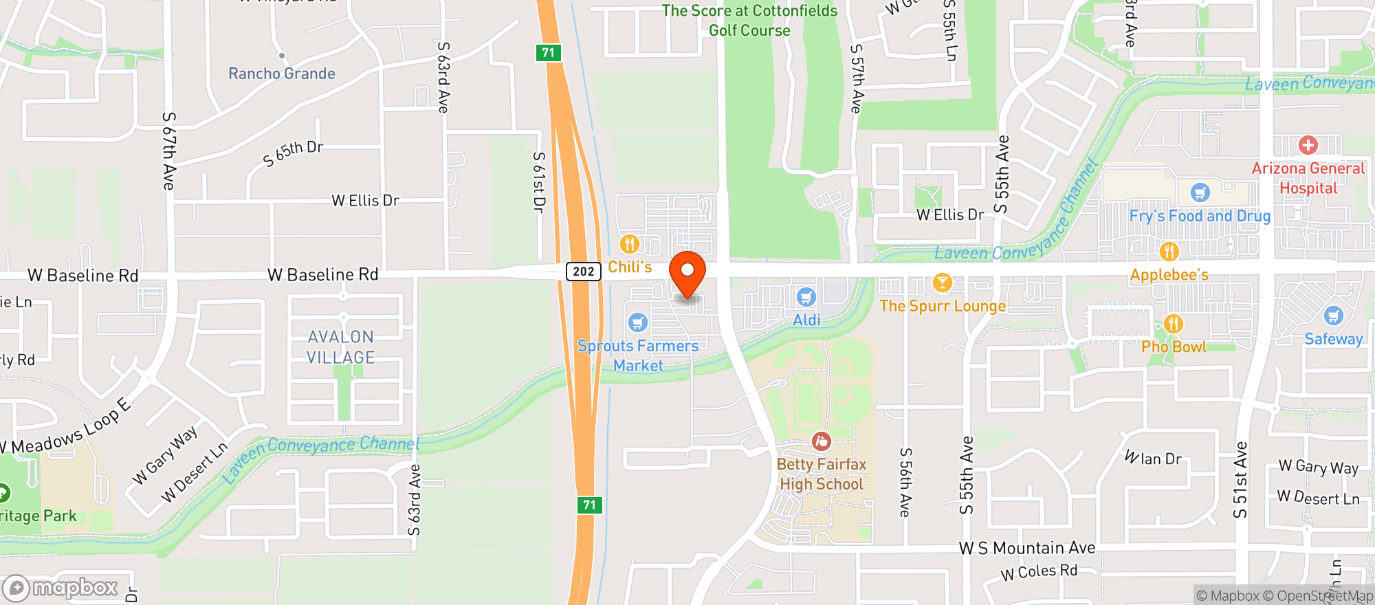Map showing Sprouts Farmers Market