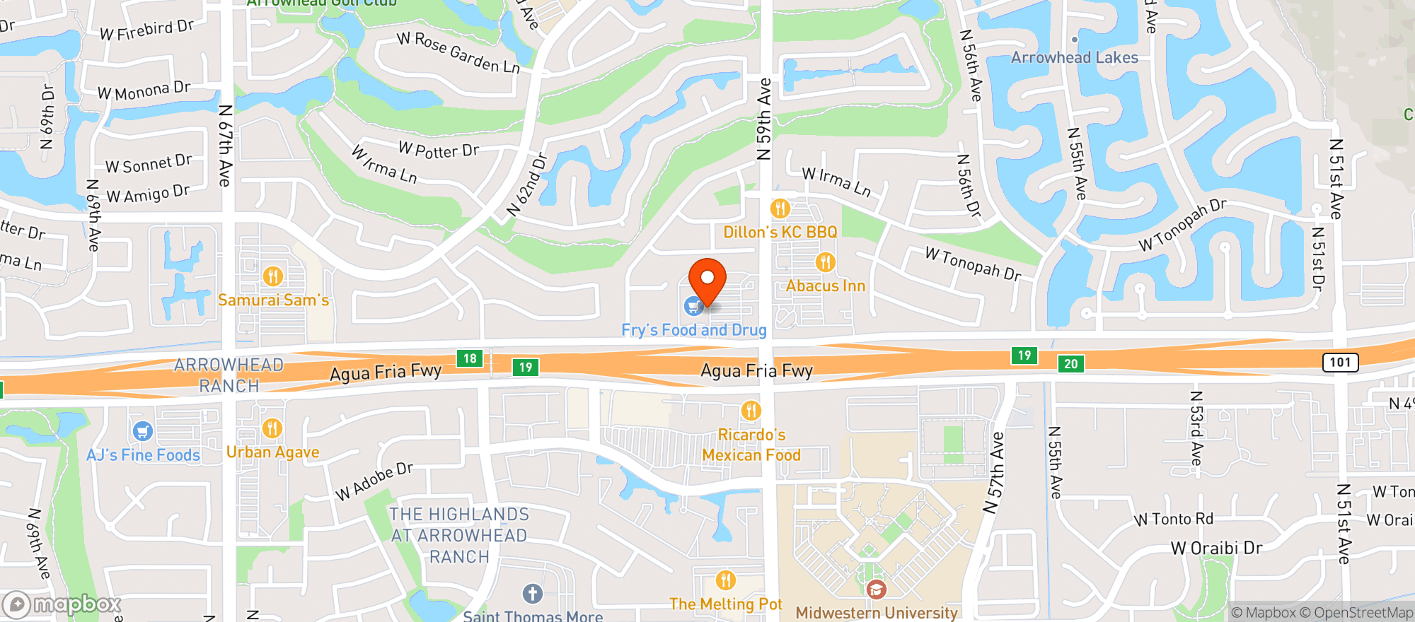 Map showing Frys Of Arizona (660) - 00060 - 59Th Ave Beardsley
