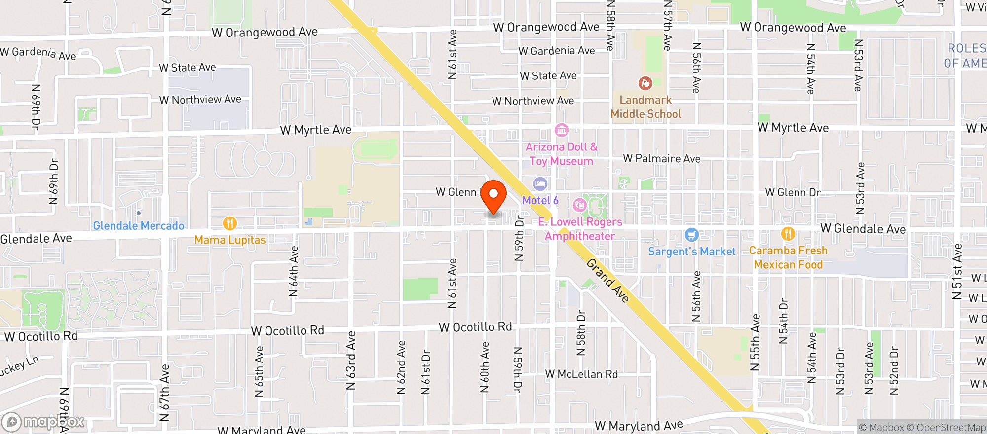Map showing BevMo - Glendale