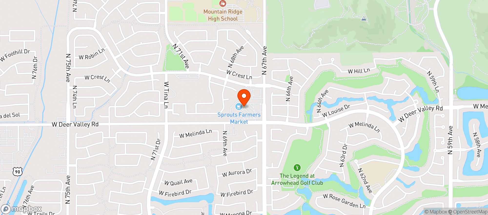 Map showing Sprouts Farmers Market