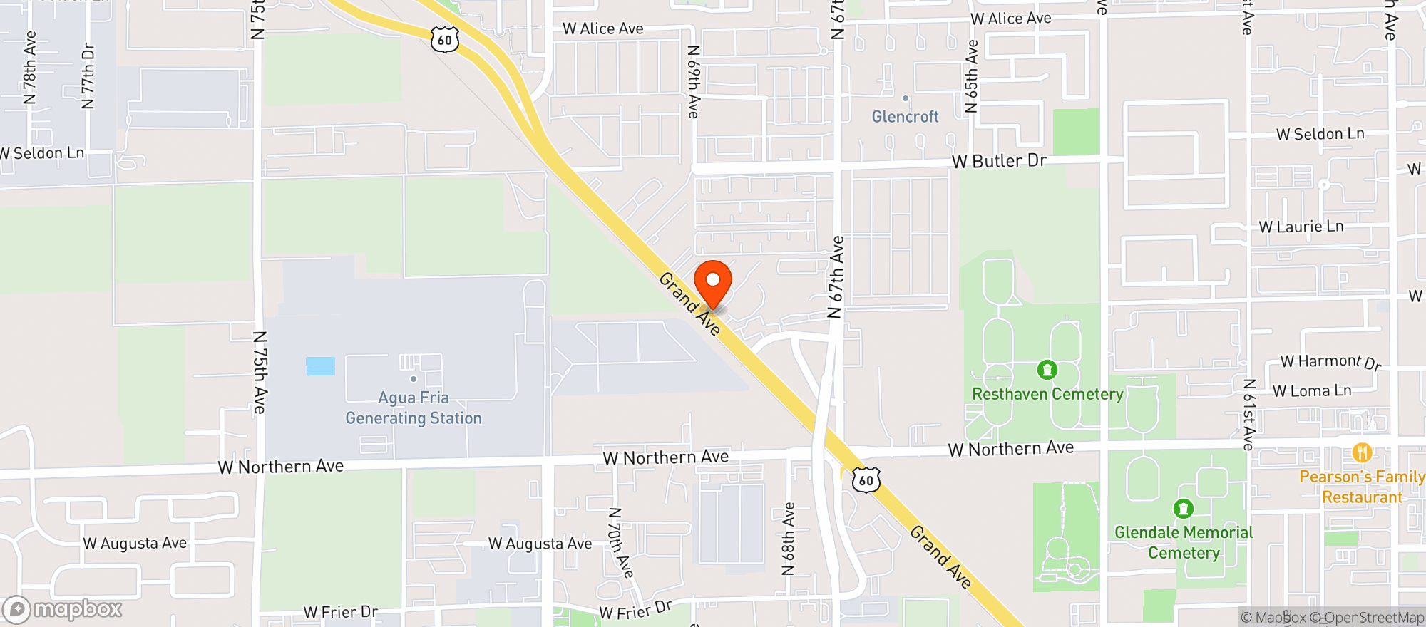Map showing Story Cannabis - Grand