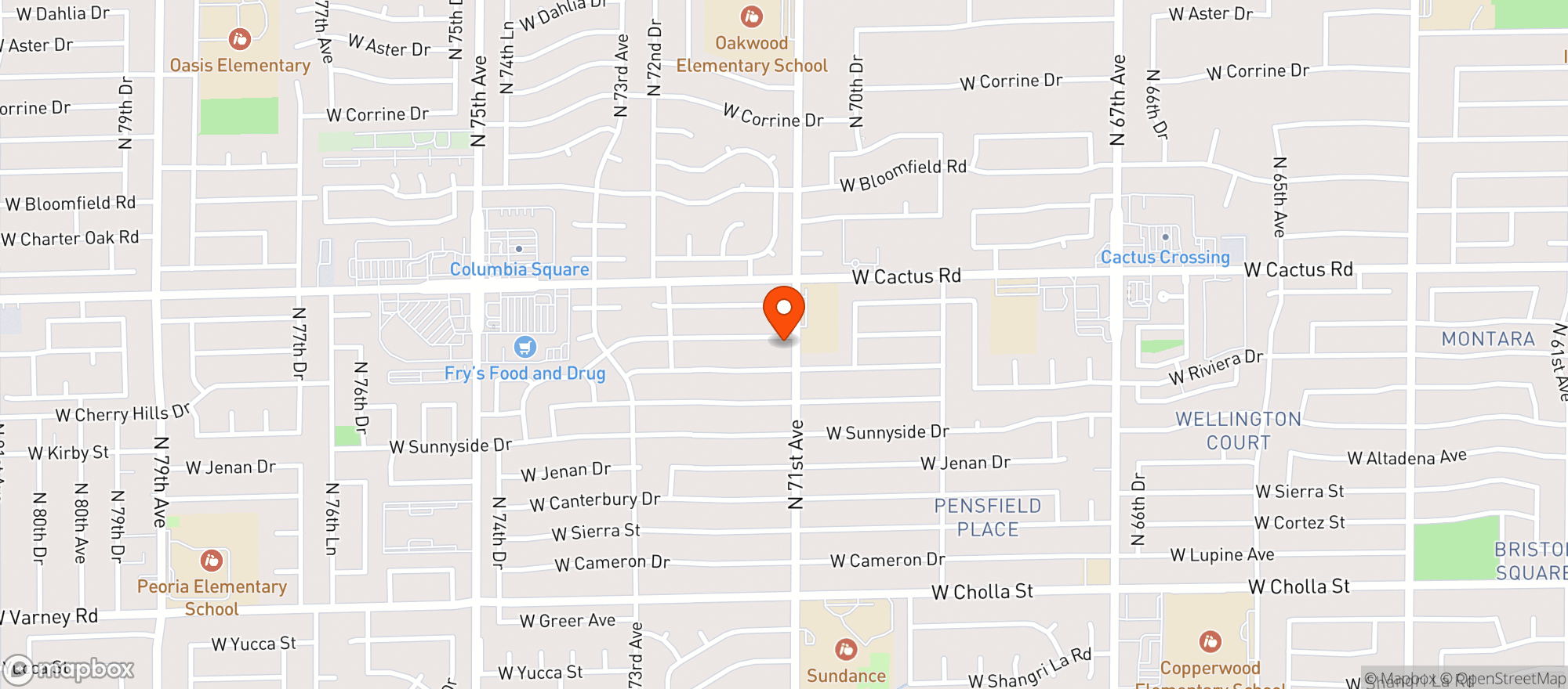 Map showing Fry's Food and Drug