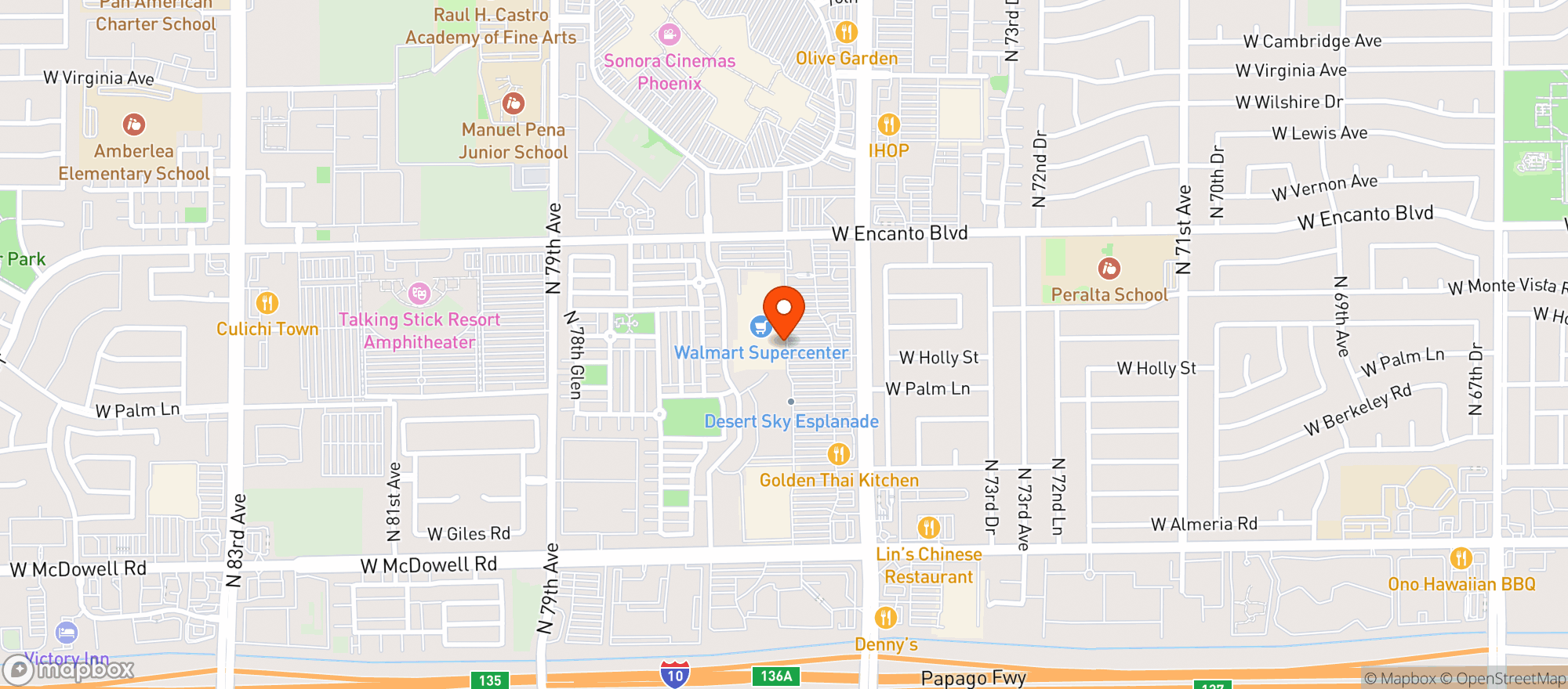 Map showing Walmart Supercenter