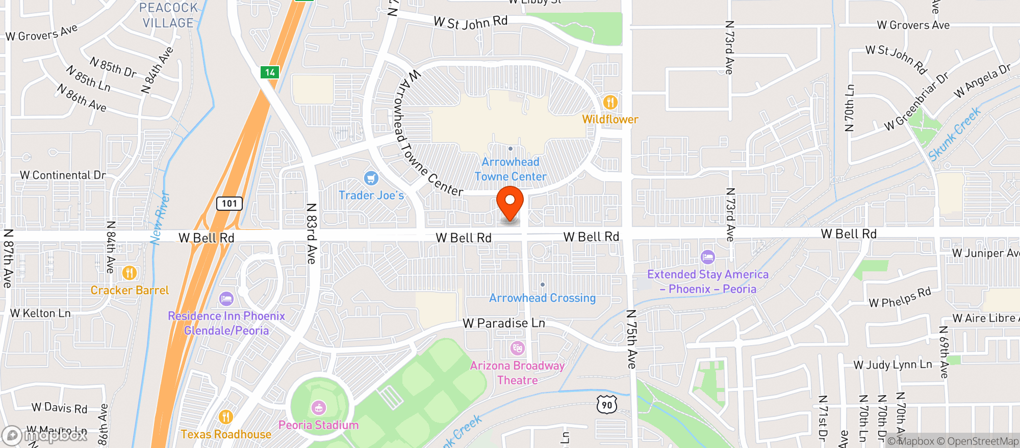 Map showing Vitamin Shoppe - Phoenix