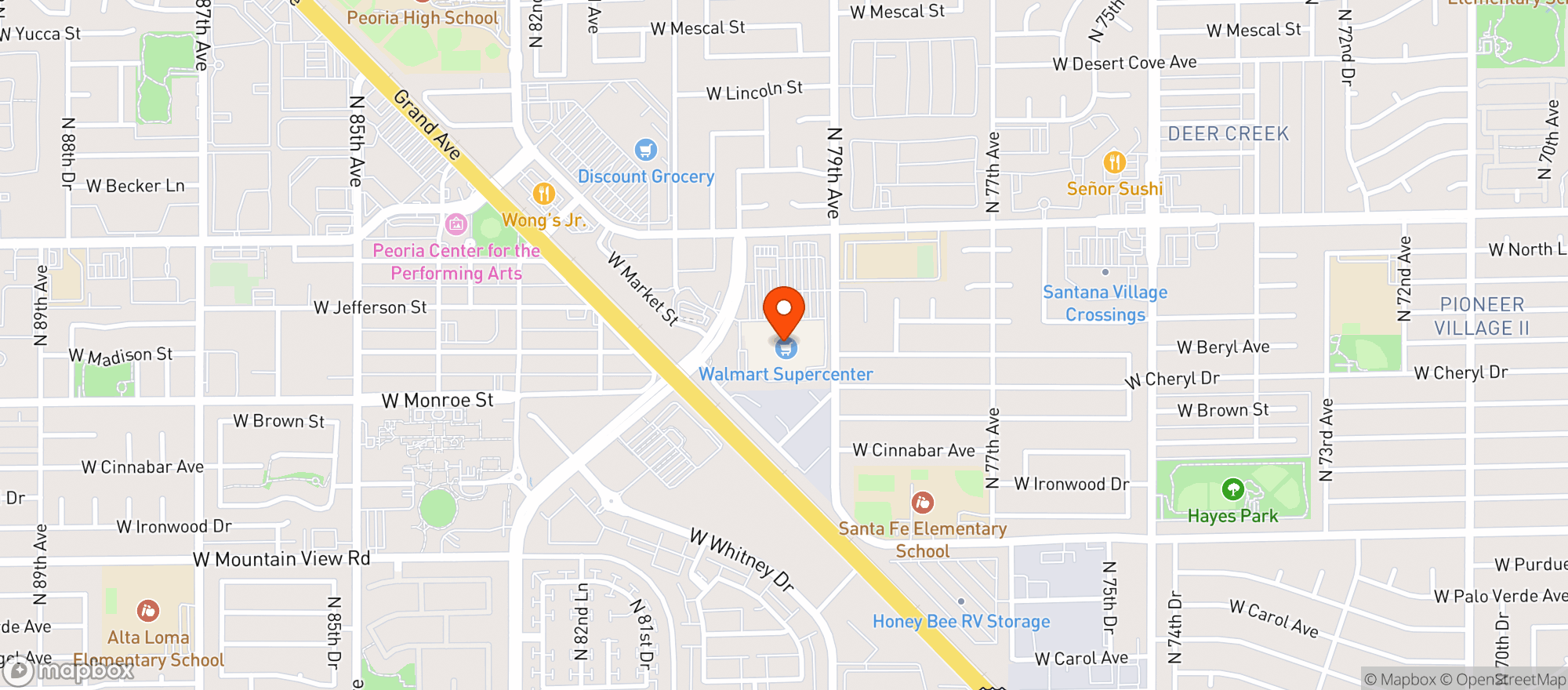 Map showing Walmart Supercenter #1533