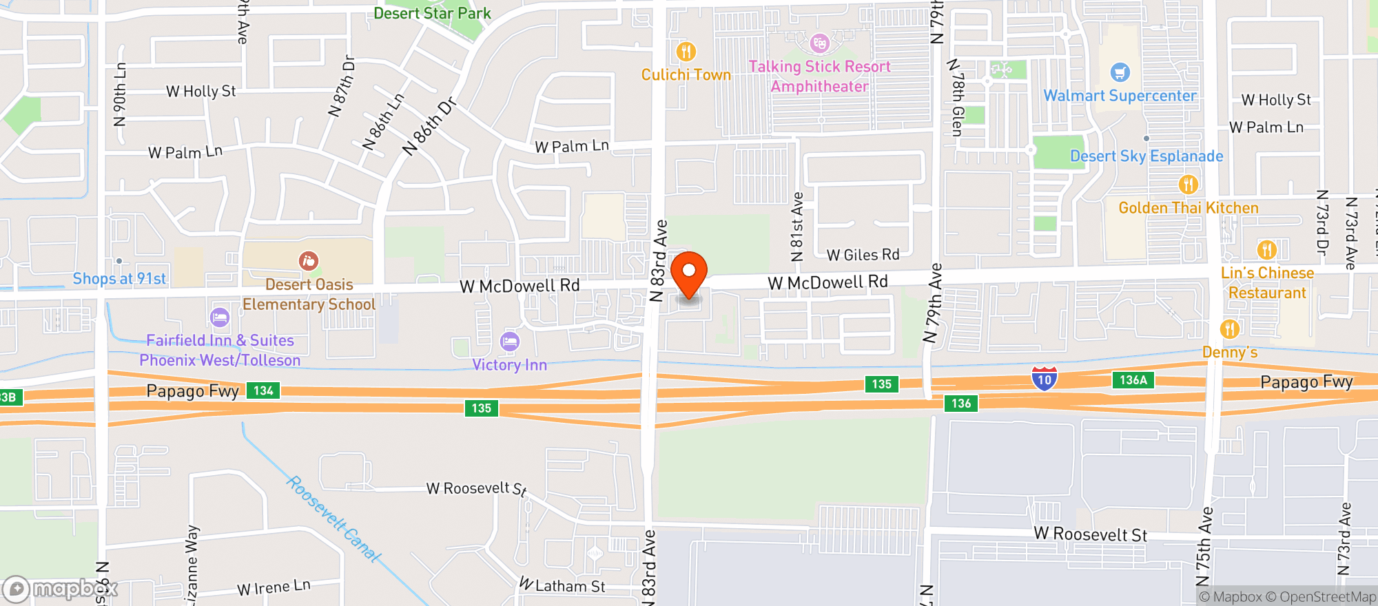 Map showing Quiktrip #449