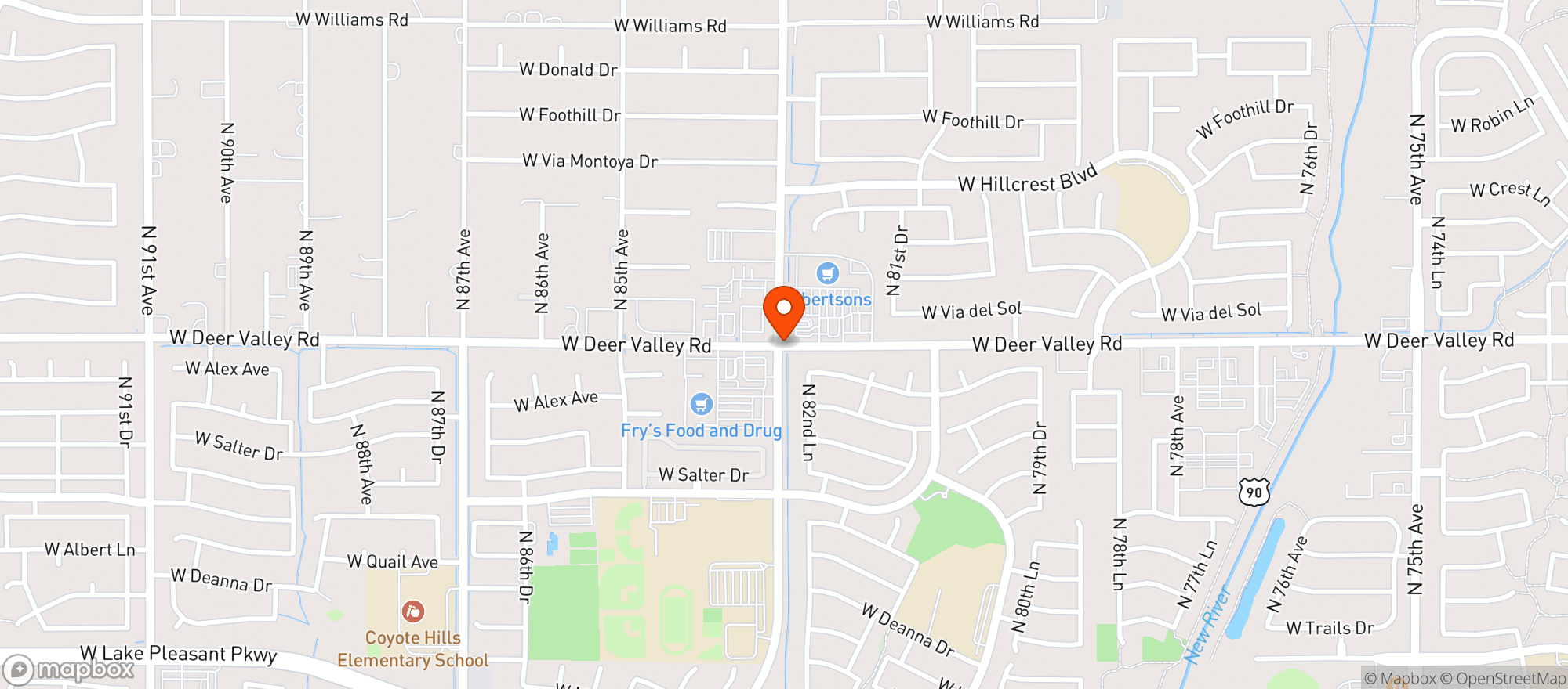 Map showing Albertsons