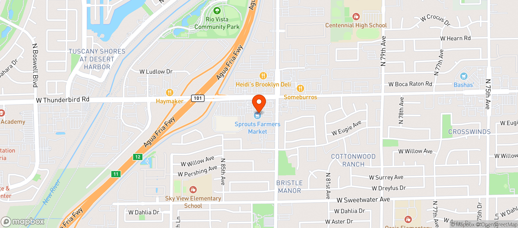 Map showing Sprouts Farmers Market