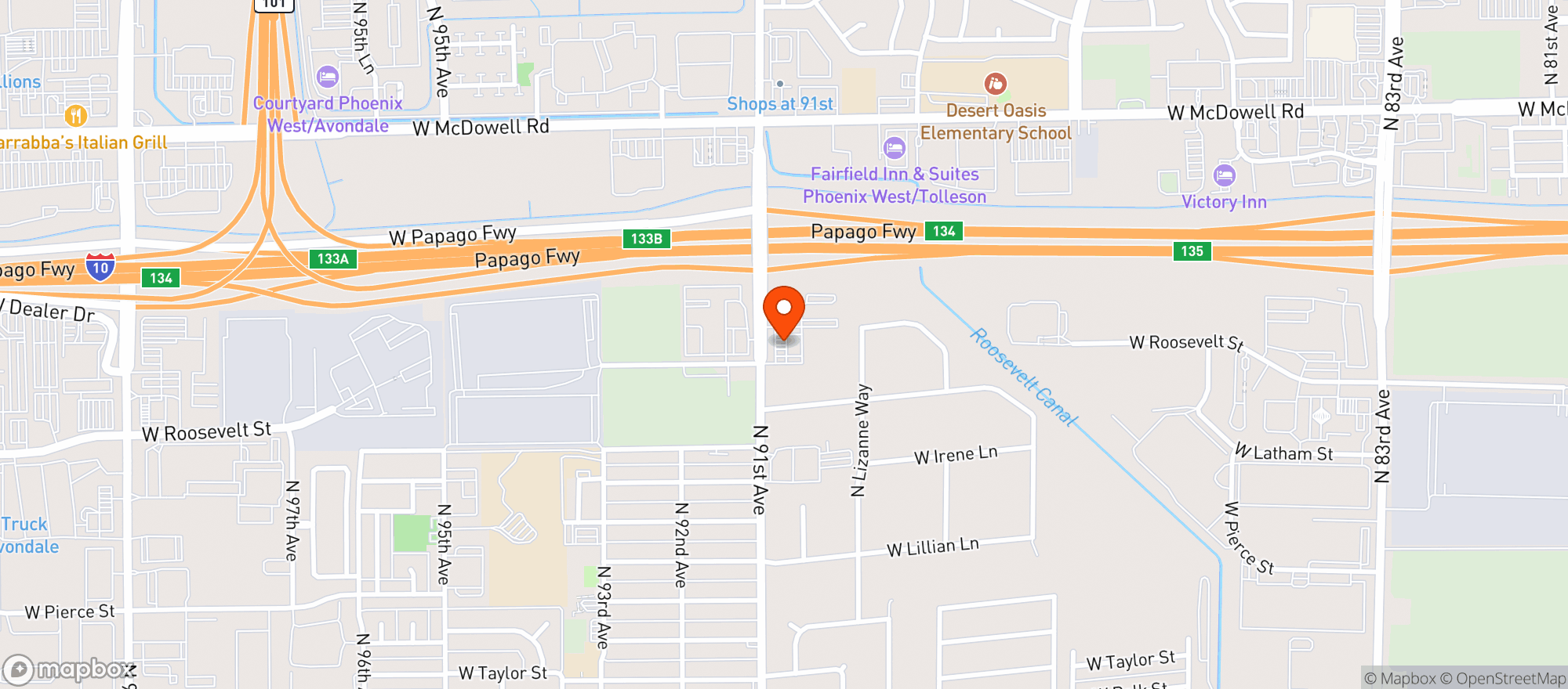 Map showing Quiktrip #1423