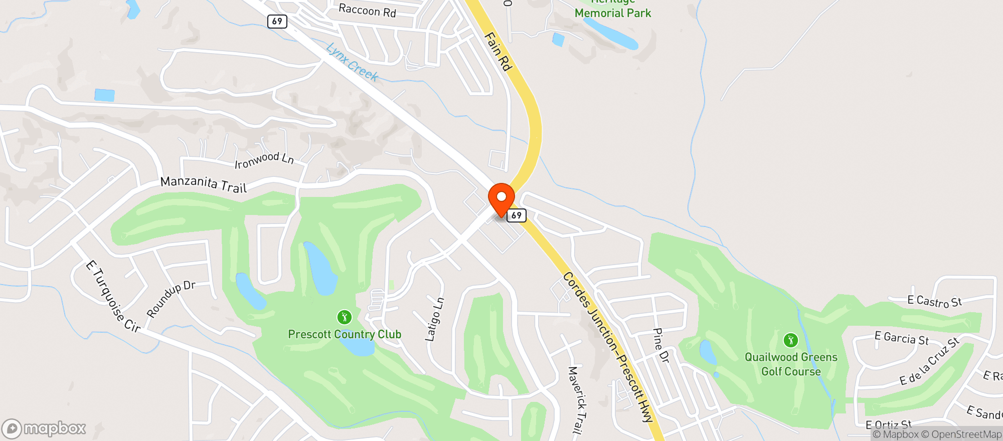 Map showing Maverik Country Store #672