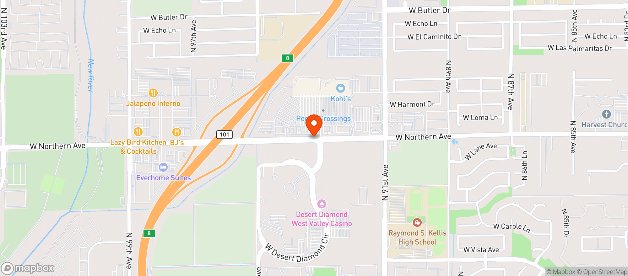 Map showing Target