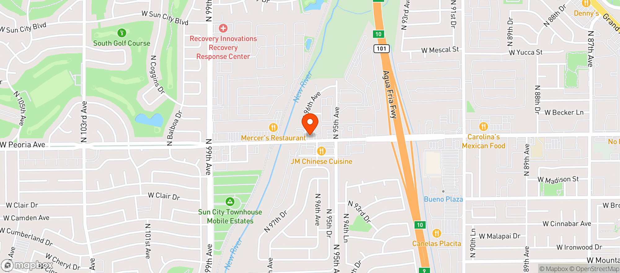 Map showing Moose Lodge