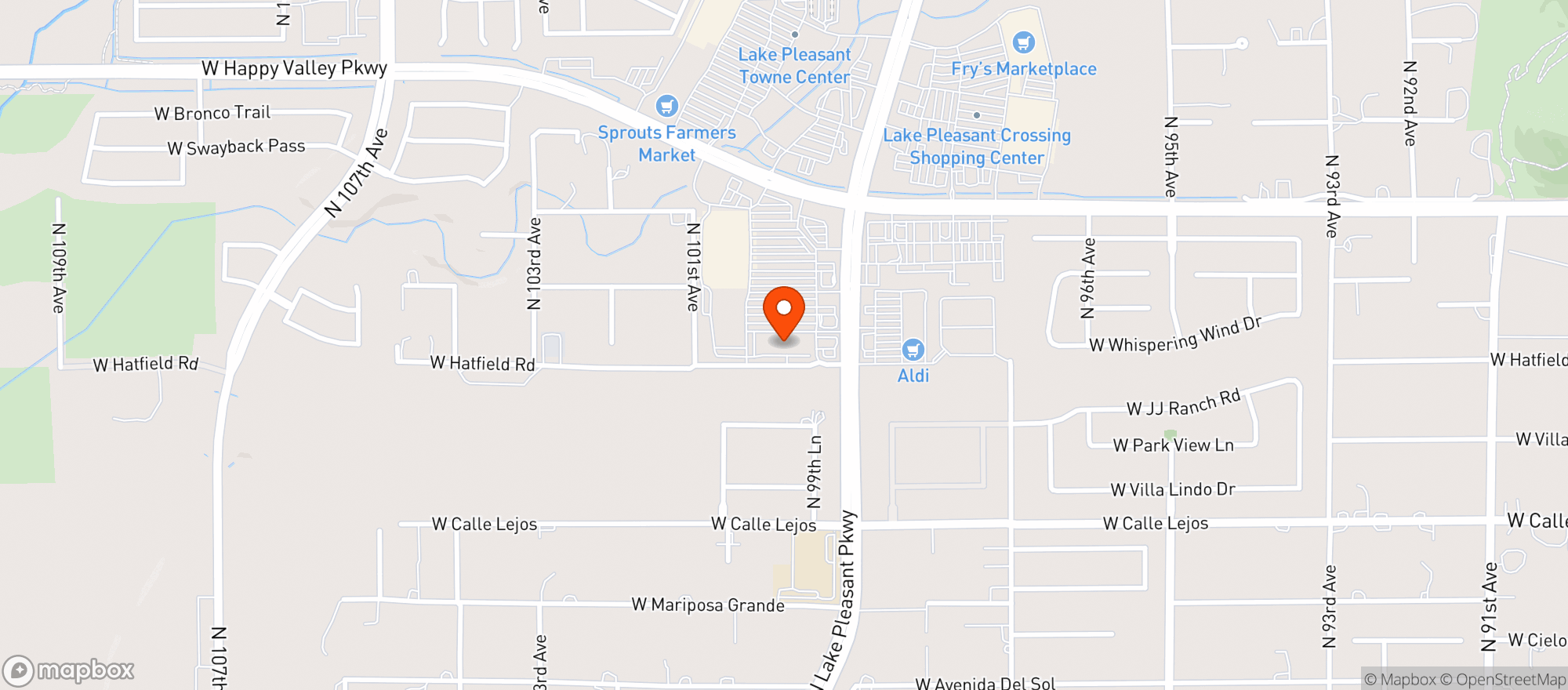 Map showing BevMo - Phx Peoria 590
